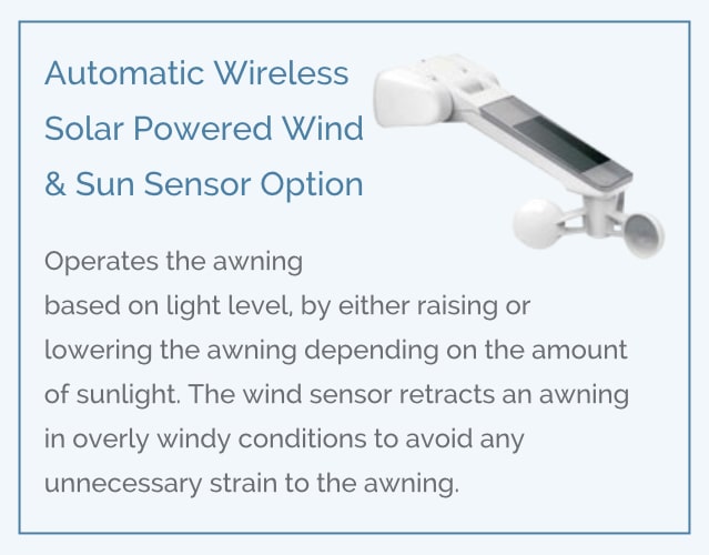 Awnings wind and sun sensor for automation