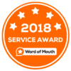 V Custom Blinds 2018 Word of Mouth Service Award